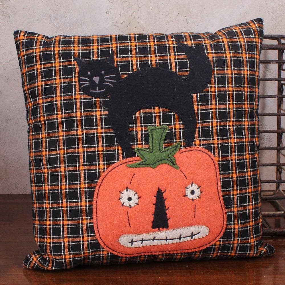 Black Cat Pumpkin Pillow PL842511