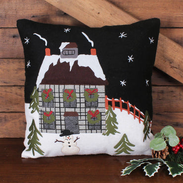 Home for the Holidays Wool Pillow 14 In PL745025