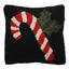 Candy Cane Wool Hooked  Pillow 14 In PL702031