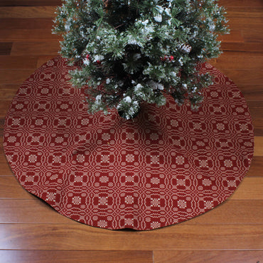 Lover's Knot  Barn Red Tree skirt 36 In TS130017