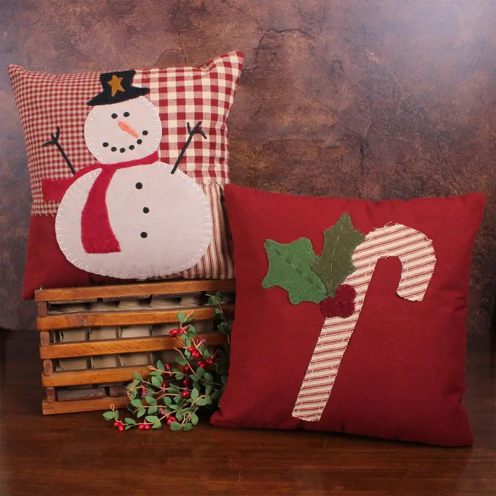 Ticking Candycane Pillow 14 In PL220025