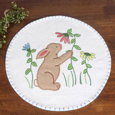Bunny and Flowers Candle Mat  Set of 2 CMGD0067