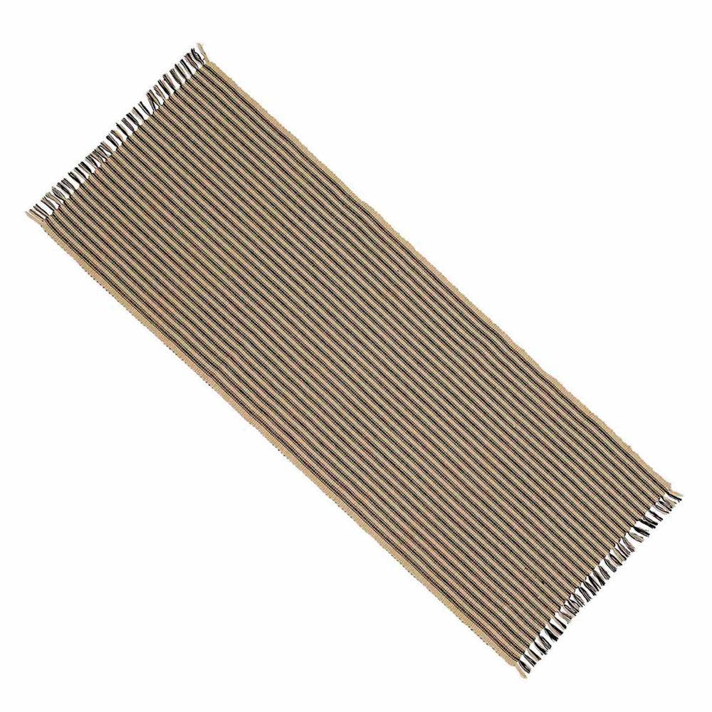 York Ticking Black  54 In Table Runner T5880011
