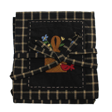 Red Bird Basket Half Apron AH473201 - Interiors by Elizabeth