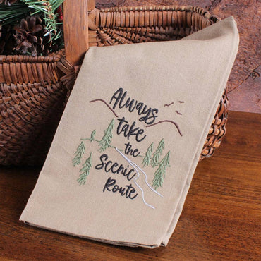 Always Take Scenic Route Towel  Set of 2 ET140110
