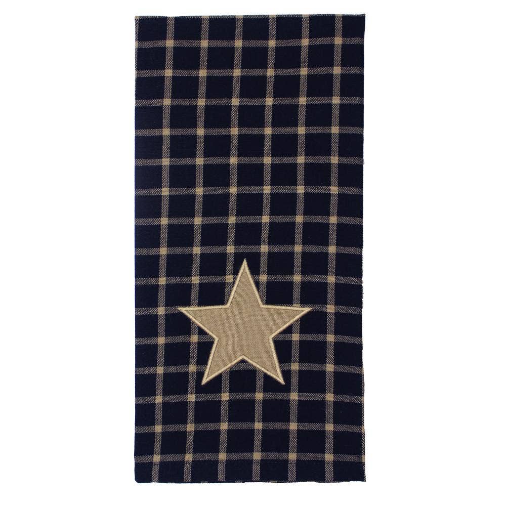 Black and Tan Star Towel  Set of 2 ET235011