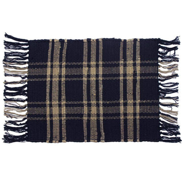 Black and Tan Chindi Placemat  Set of 6 PM235011