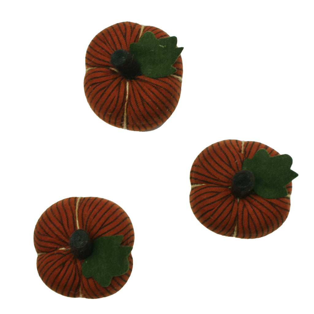 Pumpkin Spice Ticking Mini Pumpkins Set of 3 ON843211