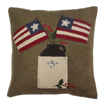 Flag Day Wool Felt Pillow PL620345