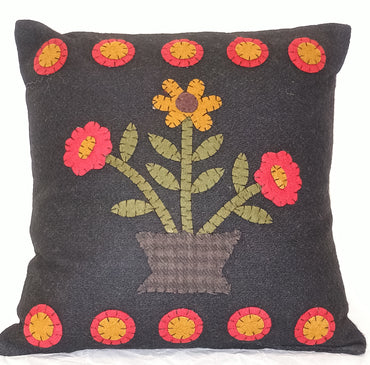 Black Mustard Blooms Pillow PLAR0101