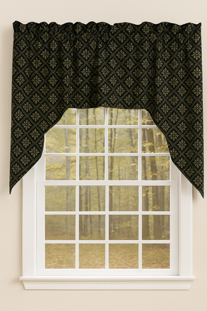 Black Nutmeg Kingston Jacquard Swag Lined SW310011