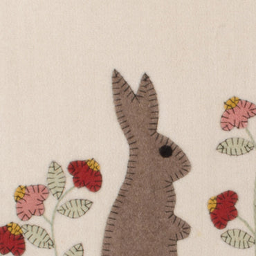 Cream Bunny In The Garden Table Runner TRAR0127 - Interiors by Elizabeth