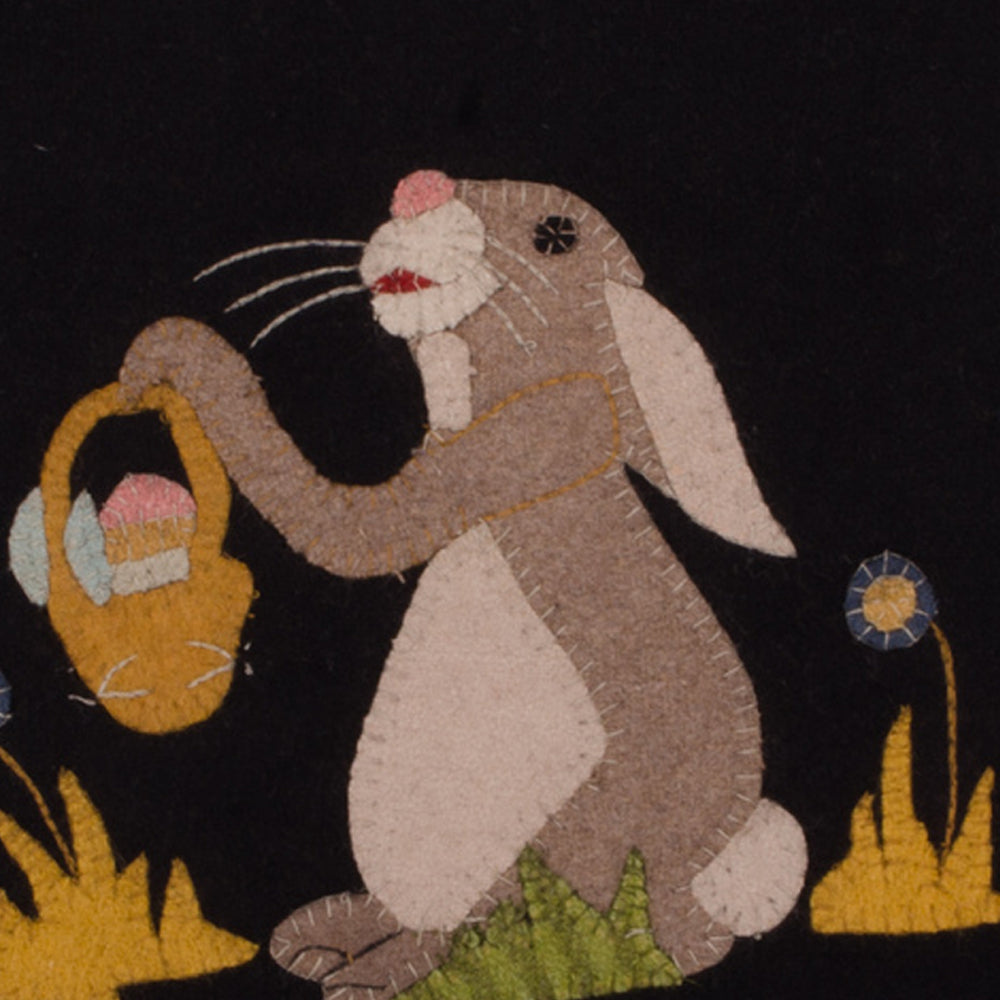 Black Bunny And A Basket Table Runner TRWT0069