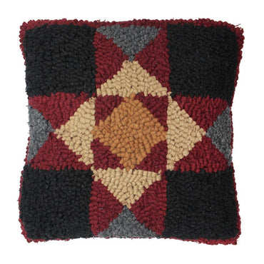Quilt Square Wool hooked Pillow PL264002