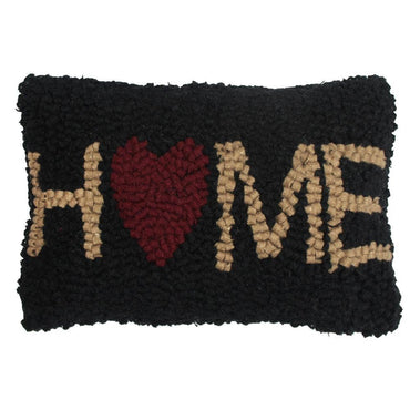 Home Hooked Pillow 8x12  Black PL573511