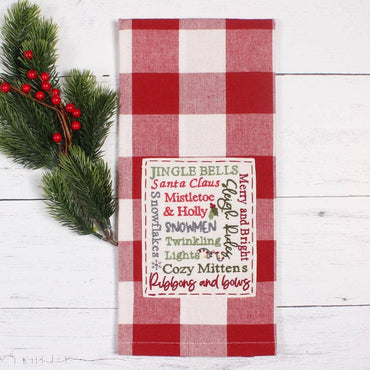 Christmas Season Words Towel  Set of 2 ET770027