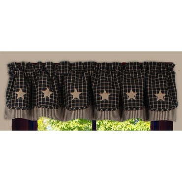 Black and Tan Star Fairfield Valance VF235011