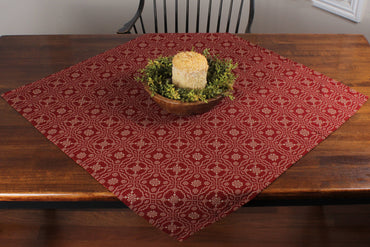 Lover's Knot  Barn Red Table Square 36 In SQ130017 - Interiors by Elizabeth