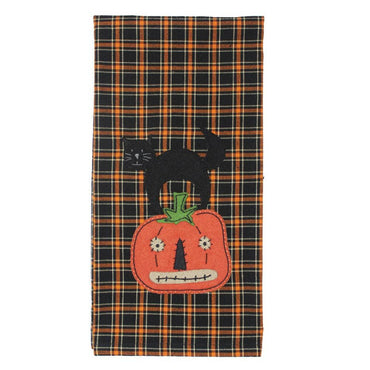 Black Cat Pumpkin Towel  Set of 2 ET842511