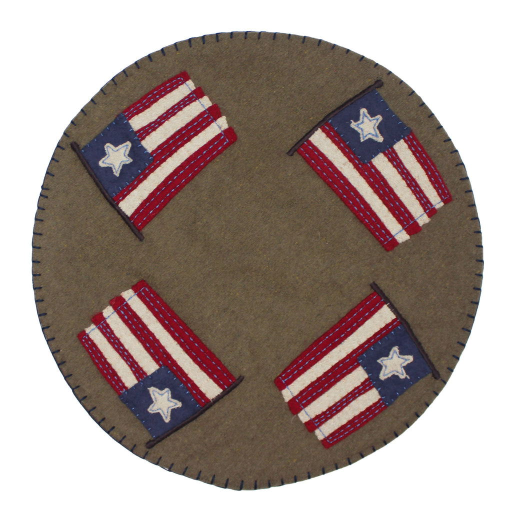 Flag Day Candle Mat- Set of Two - Home Collections by Raghu