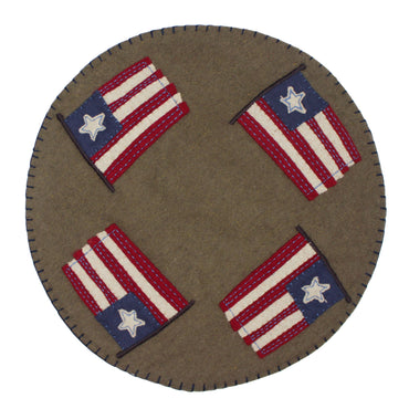 Flag Day Candle Mat- Set of Two - Home Collections by Raghu