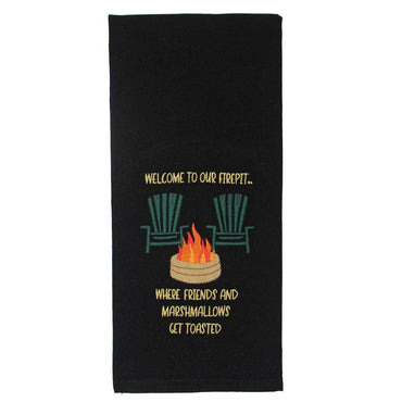 Welcome to our firepit towel  Set of 2 ET140109