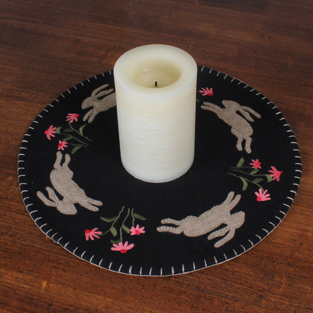 Primitive Bunny Candle Mat CM000083 - Interiors by Elizabeth
