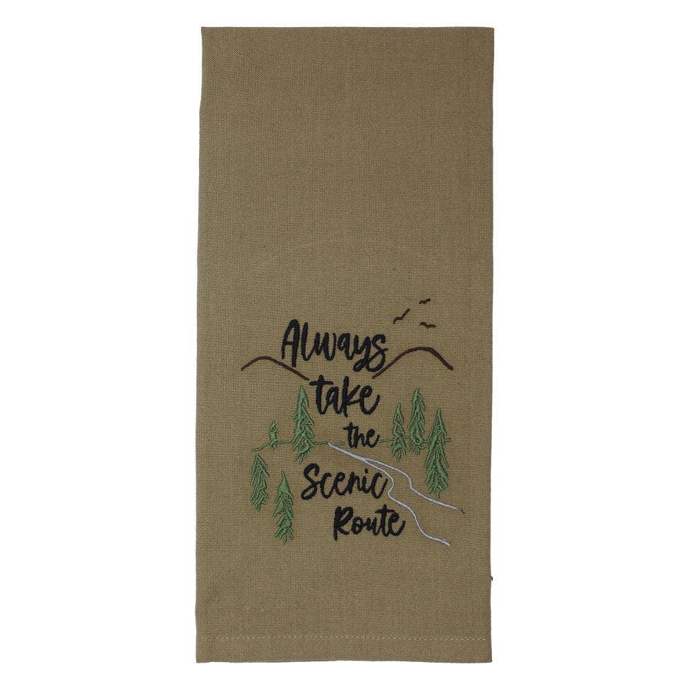 Always Take Scenic Route Towel  Set of 2 ET140110