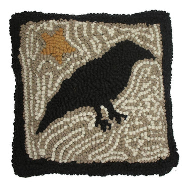 Crow Hooked Pillow PL235211