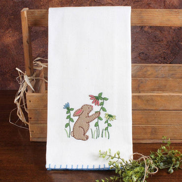 Bunny and Flowers Towel  Set of 2 ETGD0067