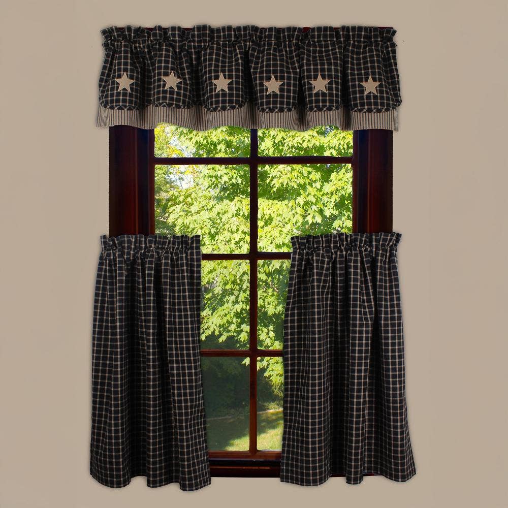 Black and Tan Star Fairfield Valance VF235011