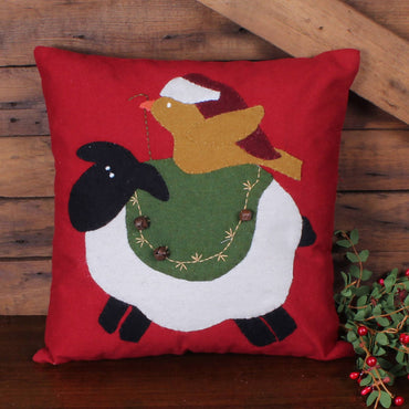 Sheep and Bird Pillow 14 In PLGP1212