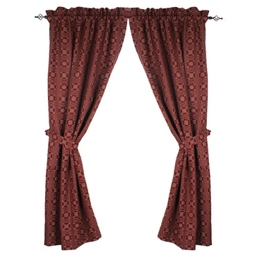 Lover's Knot  Barn Red 63 Inpanels- Lined - Home Collections by Raghu
