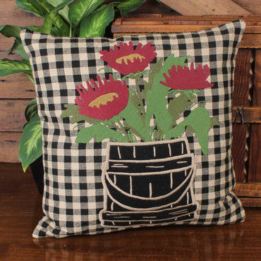Flowers in Firkin Pillow 14 In PL103050 - Interiors by Elizabeth