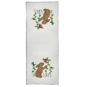 Bunny and Flowers Table Runner TRGD0067