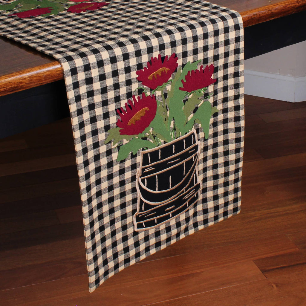 Flowers in Firkin Table Runner TR103050 - Interiors by Elizabeth