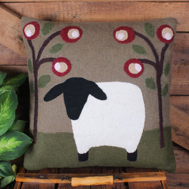 Sheep in the Grove Wool Pillow 14 In PL016045 - Interiors by Elizabeth