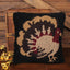 Turkey Time Wool Hooked Pillow 14 In PL346003