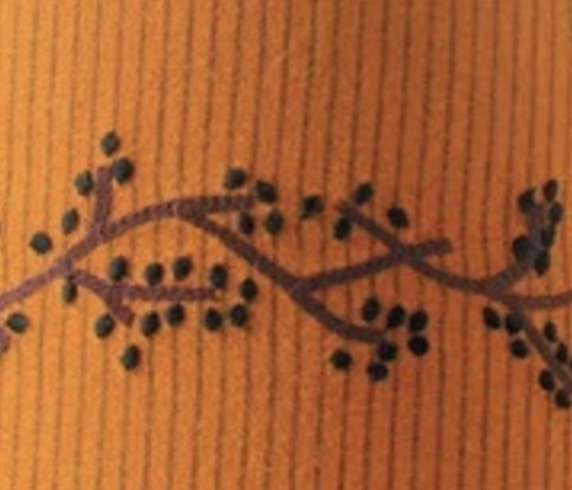 Primitive Ticking Mustard Mustard Lampshade 0D236204E