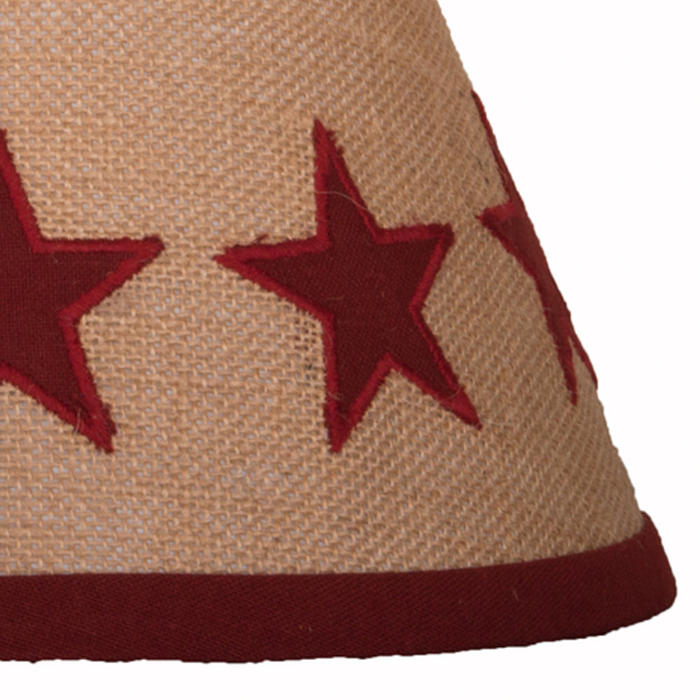 Heritage House Star Lampshade 10 In Barn Red