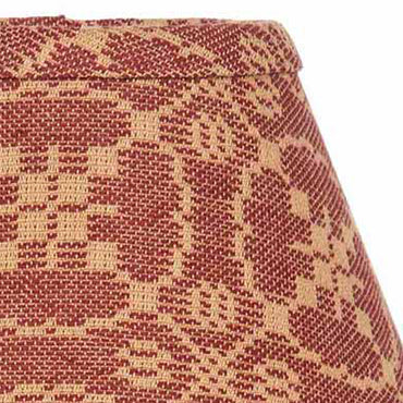 Barn Red Tan Marshfield Jacquard 10" Lampshade - Interiors by Elizabeth