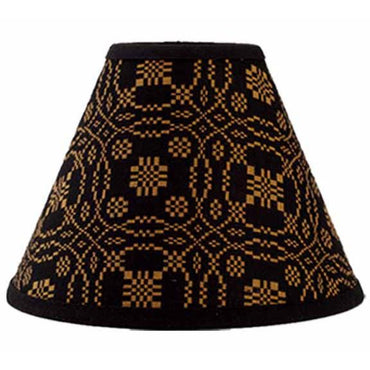 Black - Mustard Lover’???s Knot Jacquard 10" Lampshade - Interiors by Elizabeth