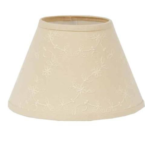 Cream Candlewicking Cream 10" Lampshade - Interiors by Elizabeth