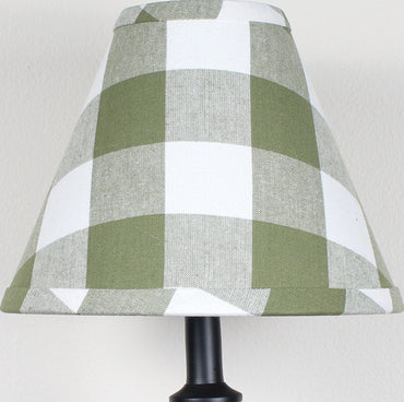 Buffalo Check Sage Sage Lampshade  - Interiors by Elizabeth