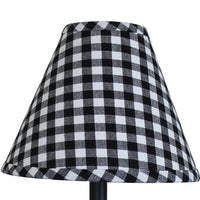 Thumbnail for Heritage House Check - Black & Cream Lampshade  10 Inch Regular Clip