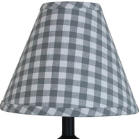 Thumbnail for Heritage House Check - Gray & Cream Lampshade 10 Inch Regular Clip