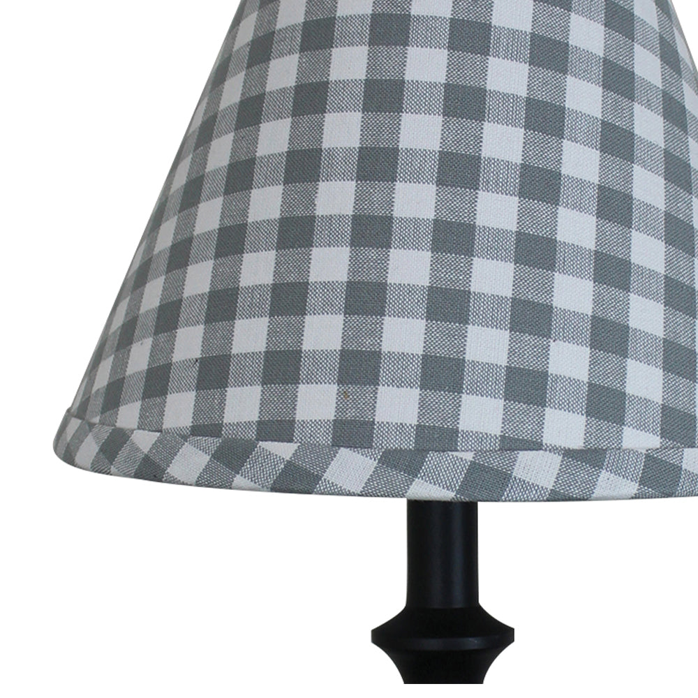 Heritage House Check - Gray & Cream Lampshade 10 Inch Regular Clip