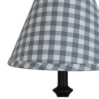 Thumbnail for Heritage House Check - Gray & Cream Lampshade 10 Inch Regular Clip