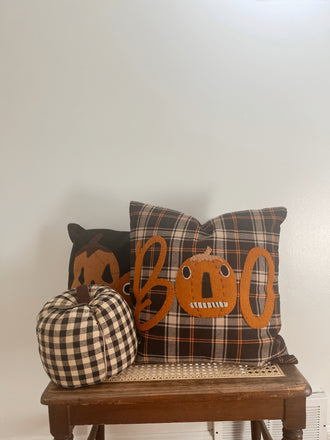 Stuffed Pumpkin Ornament 8" X 6" Heritage House Black Nutmeg ONRE0202