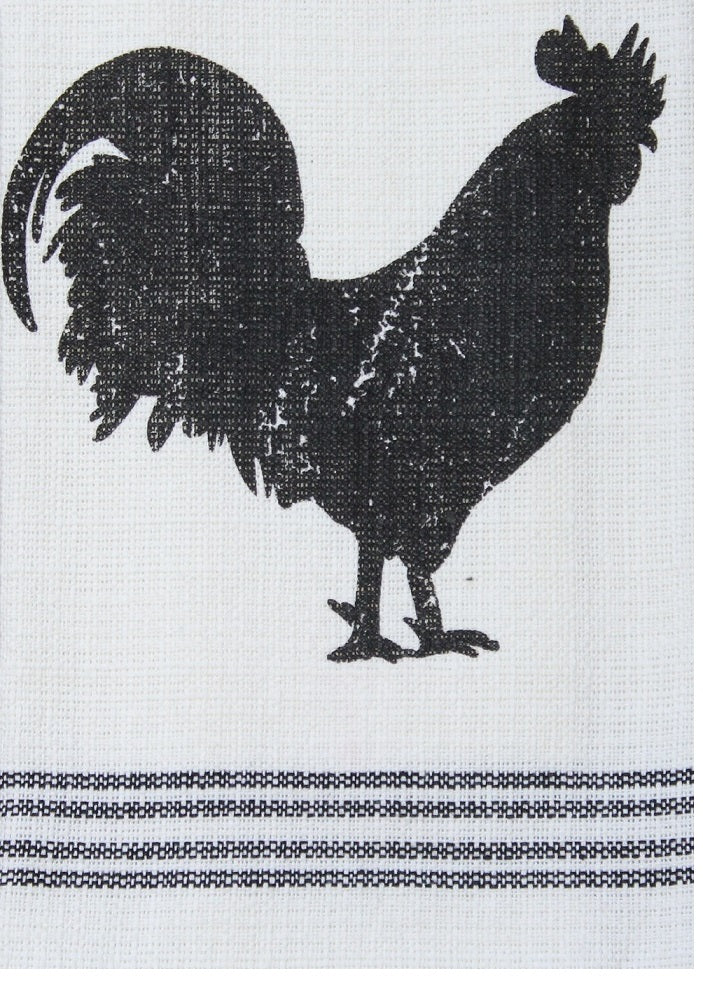 Farmhouse Rooster Cream  Towel - Interiors by Elizabeth